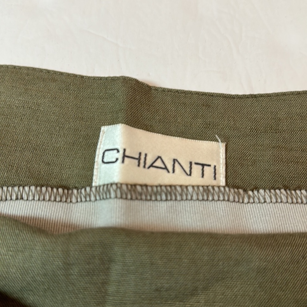 Olive Linen Blend Tiered Midi Skirt | Coastal Resort · Quiet Luxury - Picture 4 of 9
